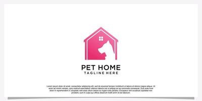 animale domestico logo design modello animale domestico icona semplice concetto premio vettore