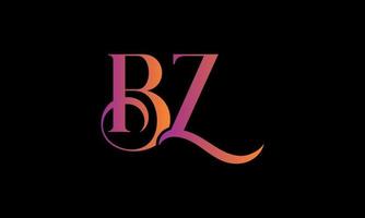 lettera bz vettore logo gratuito modello gratuito vettore