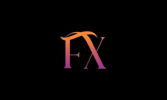 lettera fx vettore logo gratuito modello gratuito vettore