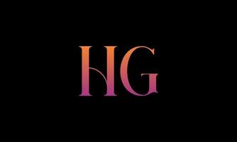 lettera hg vettore logo gratuito modello gratuito vettore
