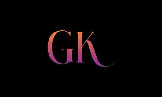 lettera gk vettore logo gratuito modello gratuito vettore