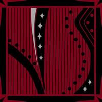 geometrico rosso modello design ideale per seta sciarpa, fazzoletto, bandana, collo indossare, scialle, hijab, tessuto, tessile, sfondo, tappeto, o lenzuolo. opera d'arte per moda stampa. vettore illustrazione.