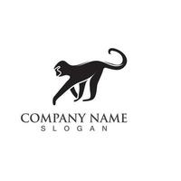 scimmia animale icona logo design modello illustrazione vettore