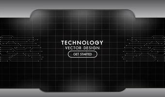 struttura di rete tecnologia metallo nero e grigio vettore