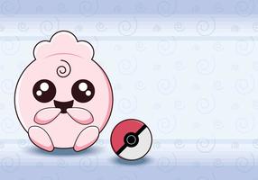 mostro rosa pokemon vettore