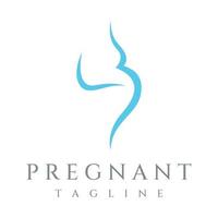 astratto logo design di madre o incinta donna o bambino. loghi per cliniche, farmacie e ospedali. vettore