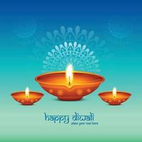 contento Diwali religioso Festival carta sfondo vettore