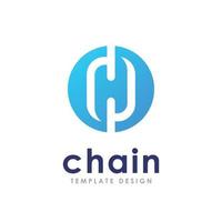catena e tecnologia vettore logo concetto