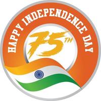 vettore illustrazione bandiera India indipendenza giorno isolato su bianca sfondo
