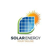 sole solare energia logo design modello. solare pannello Tech cartello simbolo. vettore