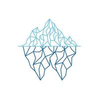 illustrazione vettoriale del design del logo dell'iceberg