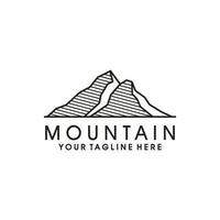 modello di progettazione del logo di montagna vettore