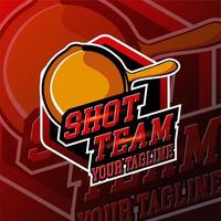 distintivo del logo di gioco esport shot team vettore