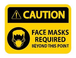 maschere per il viso richieste oltre questo segno di punto vettore