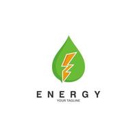 verde energia logo vettore modello