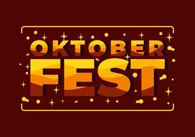oktoberfest testo effetto per sociale media bandiera vettore