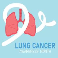 polmone cancro consapevolezza mese vettore