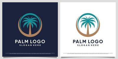 palma albero logo vettore illustrazione per vacanza estate icona con creativo elemento concetto