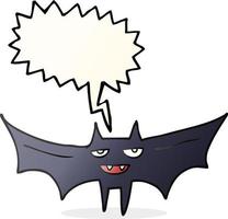 a mano libera disegnato discorso bolla cartone animato Halloween pipistrello vettore