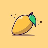 Mango frutta cartone animato icona illustrazione.eps vettore