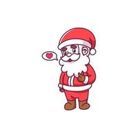 carino Santa Claus design festeggiare Natale vettore