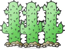 a mano libera disegnato cartone animato cactus vettore