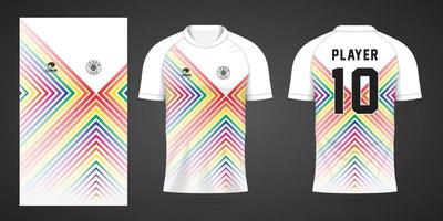 modello di design sportivo in jersey di calcio colorato vettore