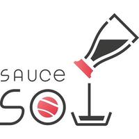 soia salsa illustrazione logo vettore