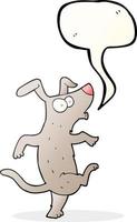 a mano libera disegnato discorso bolla cartone animato danza cane vettore