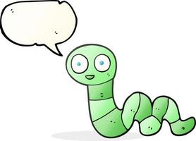 a mano libera disegnato discorso bolla cartone animato serpente vettore