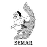 Wayang kulit semar vettore