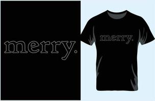 allegro maglietta disegni. allegro Natale camicia. tipografia Natale design. vettore