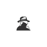 segreto agente icona logo design vettore