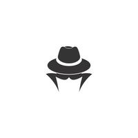 segreto agente icona logo design vettore