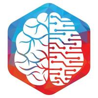 cervello connessione logo design. digitale cervello logo modello. brainstorming icona. logo idee. pensare idea concetto. vettore