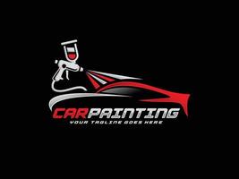 auto pittura logo design vettore illustrazione
