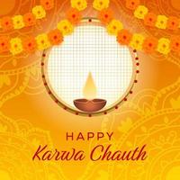 illustrazione contento karwa chauth Festival vettore