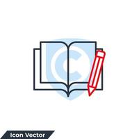 scrittura icona logo vettore illustrazione. copywriting simbolo modello per grafico e ragnatela design collezione