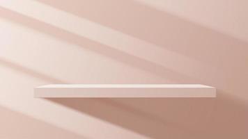 rosa podio Schermo minimo sfondo Prodotto Schermo scena di astratto leggero per cosmetici, il branding e confezione presentazione. studio palcoscenico con ombra di foglia sfondo. vettore design
