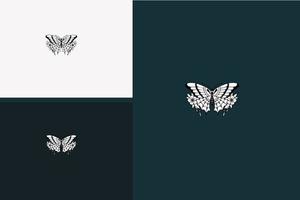 farfalla e fiore vettore illustrazione design