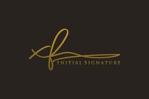 iniziale xf lettera firma logo modello elegante design logo. mano disegnato calligrafia lettering vettore illustrazione.