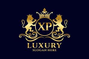 iniziale xp lettera Leone reale lusso logo modello nel vettore arte per lussuoso il branding progetti e altro vettore illustrazione.