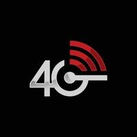 4g Rete logo vettore illustrazione