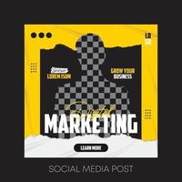 digitale attività commerciale marketing sociale media inviare modello e attività commerciale marketing bandiera modello vettore