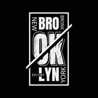 brooklyn illustrazione tipografia per t camicia, manifesto, logo, etichetta, o abbigliamento merce vettore
