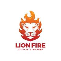 Leone logo design vettore