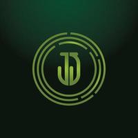 semplice moderno jj j monogramma logo vettore