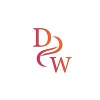 dw arancia colore logo design per il tuo azienda vettore