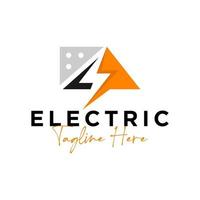 elettrico montagna vettore logo design