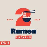 ramen numerico 2 logo vettore